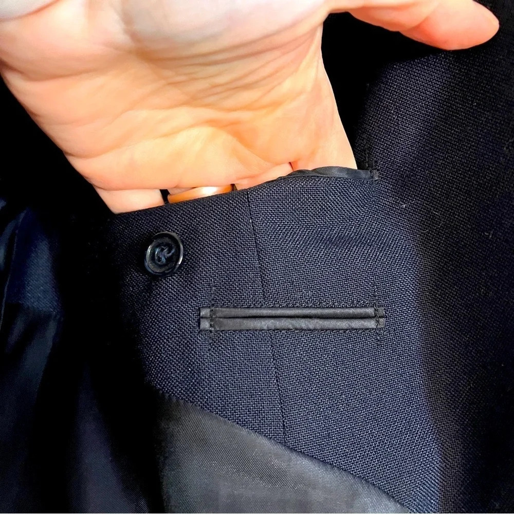 Custom Made Men’s Suit Jacket from Seoul, Korea Navy - Picture 13 of 16